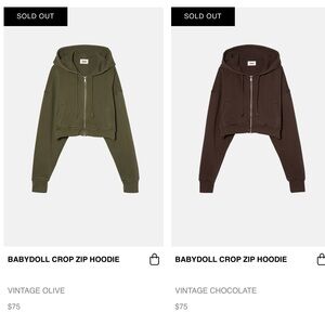 Elwood babydoll crop hoodie 2 pack